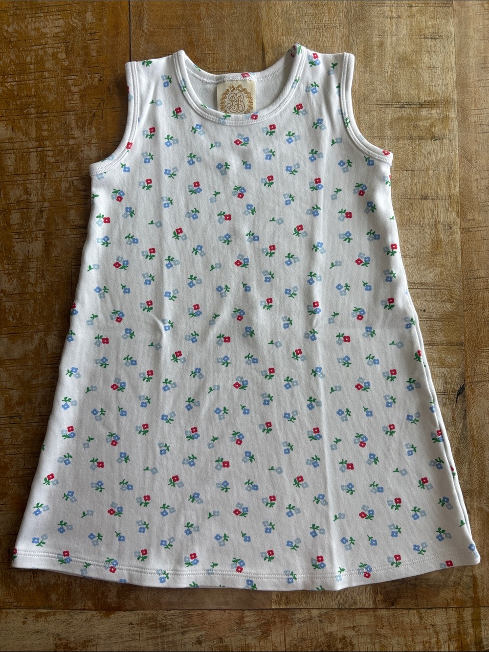 TBBC Girls White Floral Knit Dress size 7